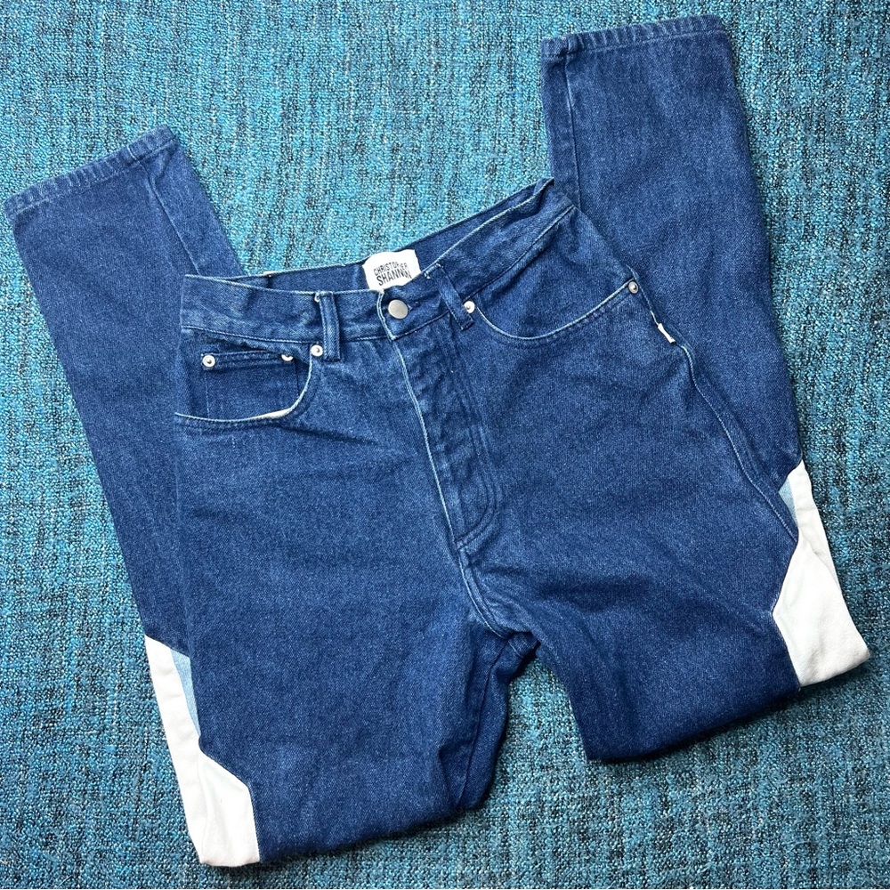 Christopher Shannon Colorblock Denim Jeans Street Wear Waist Size 28